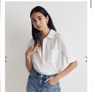 Madewell Signature Poplin Short-Sleeve Button-Down Shirt
